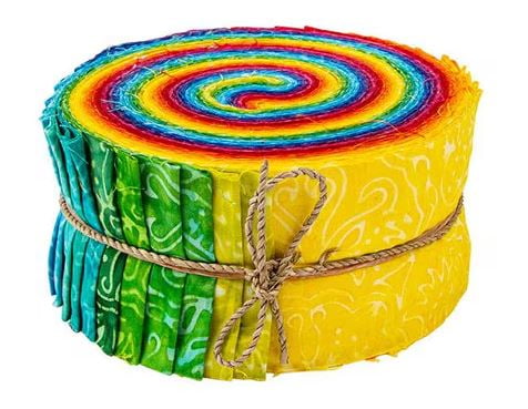 Jelly Roll - Expressions Batiks by Riley Blake Designs Rainbow Brights Elementals 2.5" Strips Rolie Polie Bundle Quilter's Cotton Fabric Precuts (RP-21701-40) M530.41