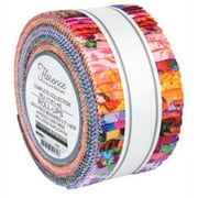 Jelly Roll - Florence by Christiane Marques for Robert Kaufman Florals Flowers Italy Europe 2.5 Strips Roll-Ups Bundle Quilters Cotton Fabric Precuts RU-1141-40 M526.21