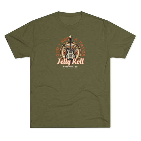 Jelly Roll = God I need a favor - Unisex Tri-Blend Crew Tee
