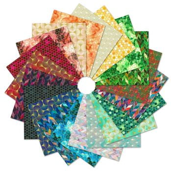 Jelly Roll - Golden Vibes Complete Collection by Lara Skinner for Robert Kaufman Metallic Gold Accents 2.5" Strips Roll-Ups Bundle Quilter's Cotton Fabric Precuts (RU-1283-40) M494.67