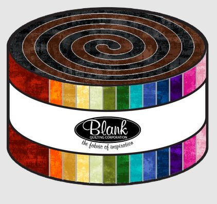 Jelly Roll - Intermix Blank Quilting Co. 2.5" Strips Roll-Ups Bundle Quilter's Cotton Fabric Precuts (FB6DRBQ.INTERMIX) M526.29