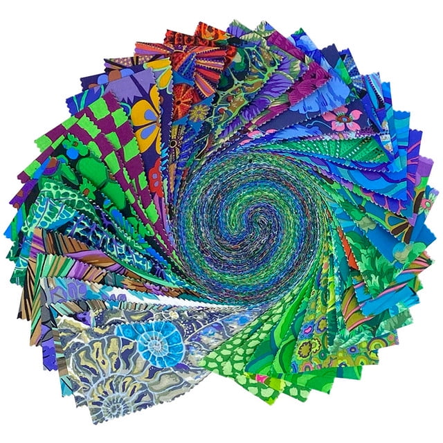 Jelly Roll - Kaffe Fassett Collective August 2024 Cool FreeSpirit 40pc Design Roll 2.5" Strips Roll-Up Bundle Quilter's Cotton Fabric Precuts (FB4DRGP.AUG24COOL) M530.40