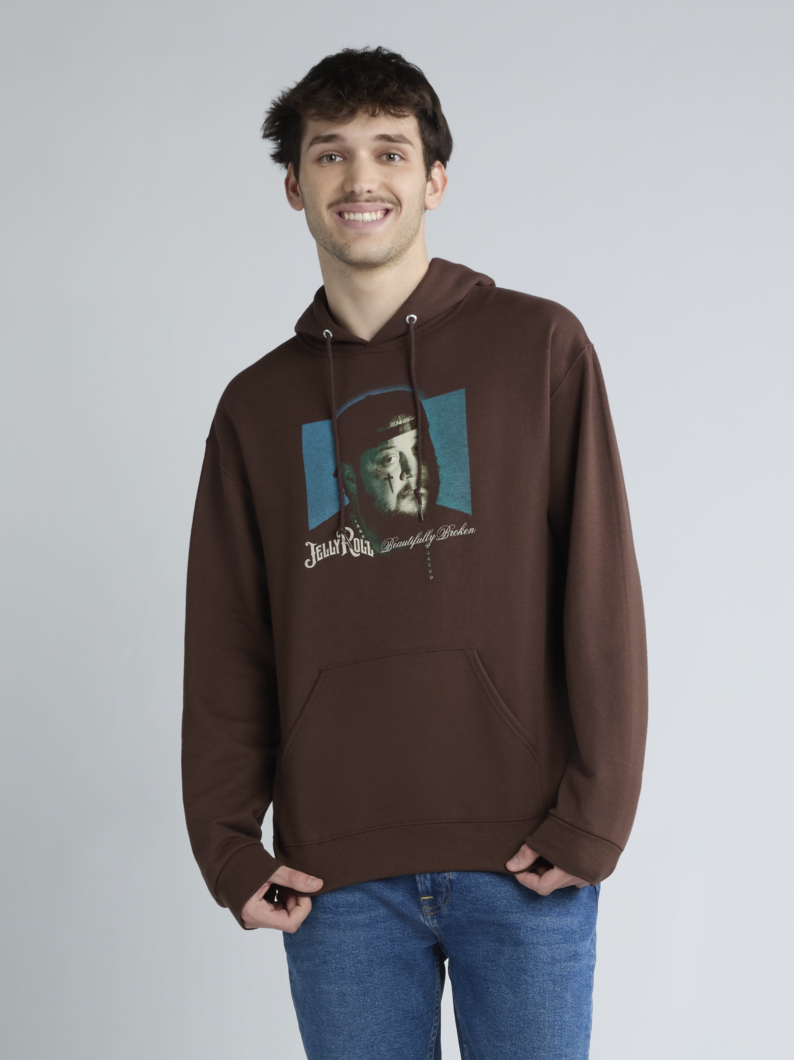 Jelly Roll Men's & Big Men's Graphic Hoodie with Long Sleeves
