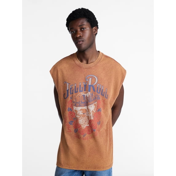 Jelly Roll Men's and Big Men's Muscle Tank Top, Sizes XS-5XL