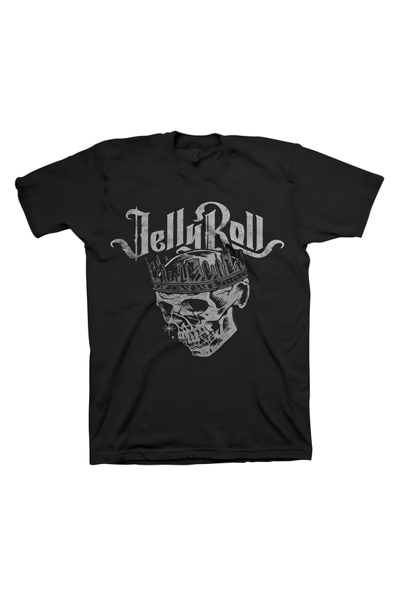Jelly Roll Men's City Skull T-Shirt Black X-Large | Officially Licensed Merchandise