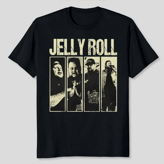 Jelly Roll Music Tour 2025 T-shirt Print Front T-Shirt Unisex, Sizes S-5XL, Tbun