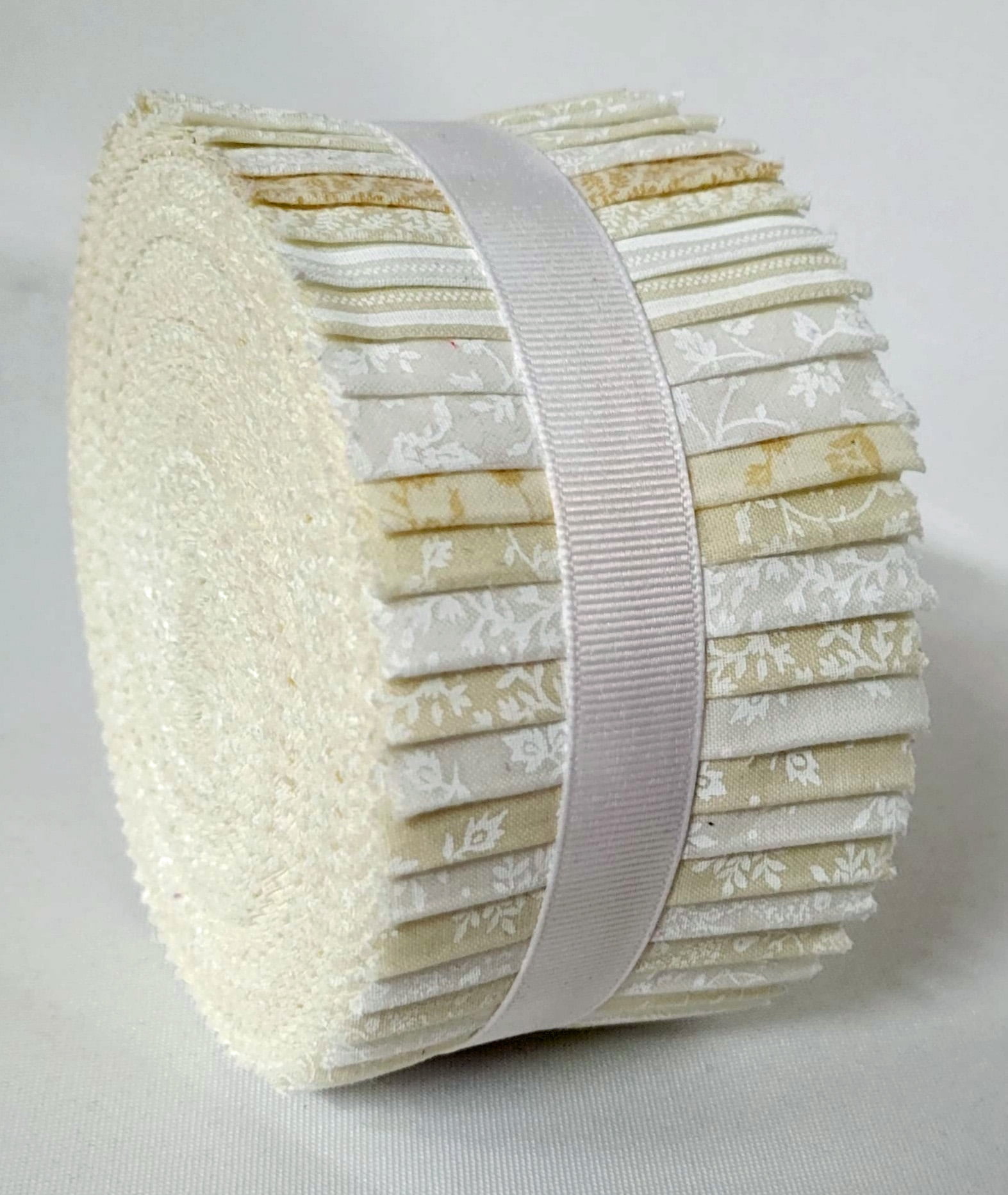 Jelly Roll Neutral Miniature Prints Quilting Cotton Strips 2.5" Roll Up Precuts (M530.16)