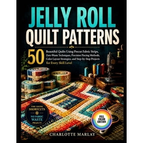 Jelly Roll Quilt Patterns: 50 Stunning Designs Using Pre-Cut Fabric Strips - Time-Saving Shortcuts, Beginner-Friendly As, (Paperback)