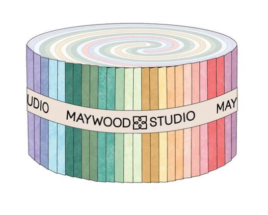 Jelly Roll - Shadow Play Minerals Maywood Studio 2.5" Fabric Strips Roll-Ups Fabric Bundle Quilter's Cotton Precuts (ST-MASSHP-MINS) M422.39