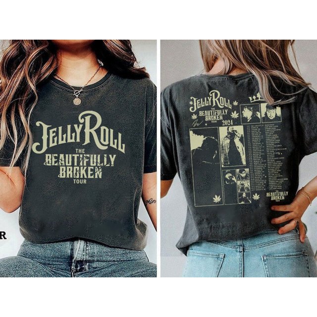 Jelly Roll The Beautifully Broken Tour 2024 2 Side Shirt, Jelly Roll