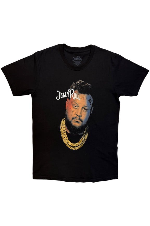Jelly Roll Unisex T-Shirt: Gold Chain Photo (Black)