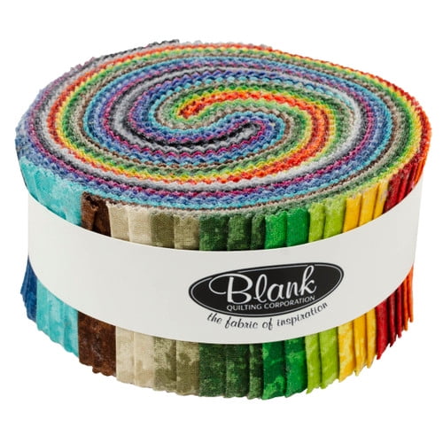 Jelly Roll - Verona Blank Quilting Co. 2.5" Strips Roll-Ups Bundle Quilter's Cotton Fabric Precuts (FSTRIPS-VERONA) M524.39
