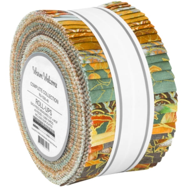 Jelly Roll - Warm Welcome by Lynnea Washburn for Robert Kaufman Fall Autumn Harvest 2.5" Strips Roll-Up Bundle Quilter's Cotton Fabric Precuts (RU-1326-40) M523.52