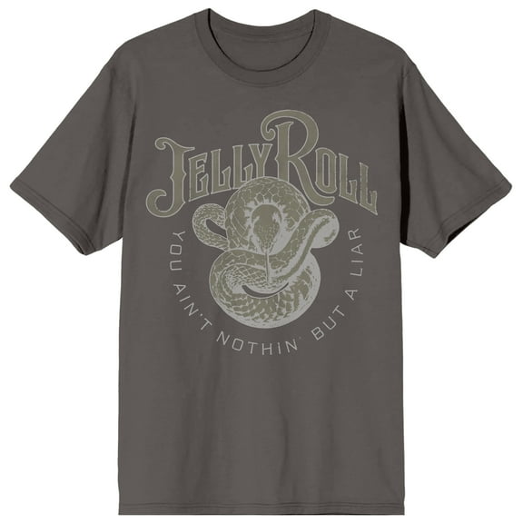 Jelly Roll "You Ain't Nothin' But A Liar Snake" Men's Brown Short Sleeve Tee-Large