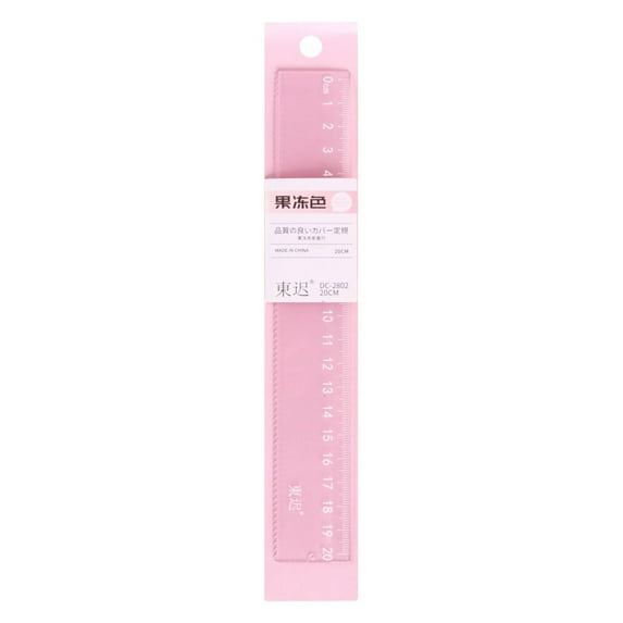 Jelly Ruler Jelly Pink 20Cm Yxwen Creative Jelly Colored stǔd ənt Uses A Transparent 20Cm Scale Acrylic Ruler With A Ruler To Measure High Aesthetic Value