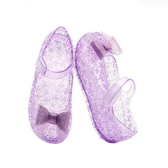 Jelly Shoes For Girls Birthday Sandals For Girls Toddler Glitter Sandals Party Dress Sandals Versatile Footwear 3.5-4 Years
