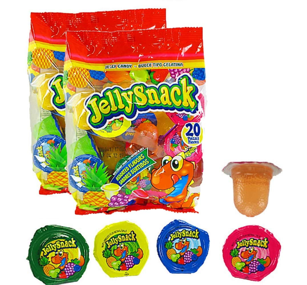 Jelly Snack Fruit Jelly MMF7 Candy Pack of 2 Bags (20 Cups Each