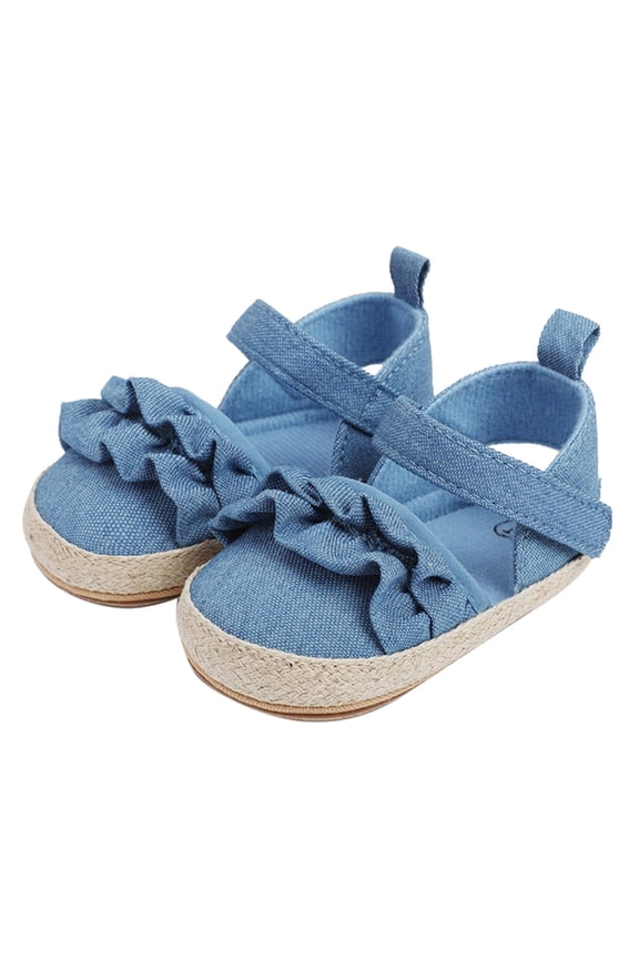 Jelly Sole Shoes Swim Shoes for Boys Size 13 Girls Ruffles Shoes First Walkers Shoes Summer Toddler Flat Sandals Tie Booties Baby