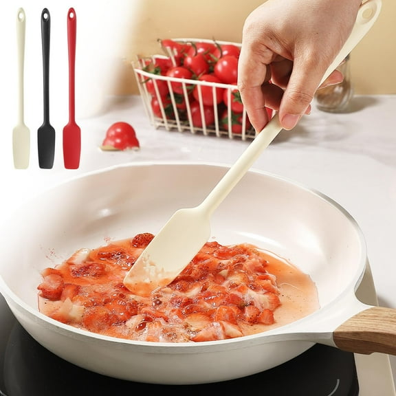 Jelly Spoon Scraper | Long-Handled Silicone Cream Scraper | Nonstick Baking Tool for Spreads, Jams, Cake Decorating | Comfortable | Easy-Clean Design | 1 Piece