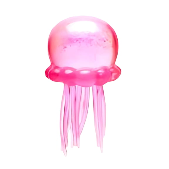 Jelly Squish Stretchy Jellyfish Fidget - Glitter Filled Neon Sensory Squeeze,Translucent Jellyfish Squishy Drops,1PCS-Pink