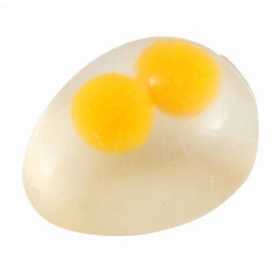 Jelly Squishy Realistic Double Yolk Egg Sticky TPR Squeeze Slow Rising for Fun Sensory Fidget Relaxation and Daily Fun Anxiety Relief Home Office Party Prank Use