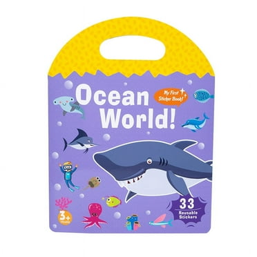Jelly Stickers Book for Kids 2-4, Reusable Stickers Book for Toddlers 30 pcs Animals Stickers, Quiet Busy Book Preschool Learning Activities for Toddlers Ages 3-6