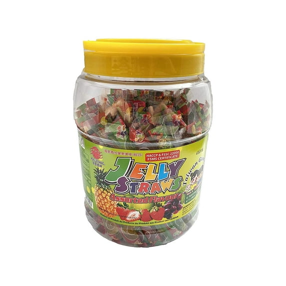 Jelly Straws, Jelly Filled Strips, Jelly Stick Candy, Fruit Jelly Straws, Jelly Stick, Individually Packed, 53 oz, 3.3lb