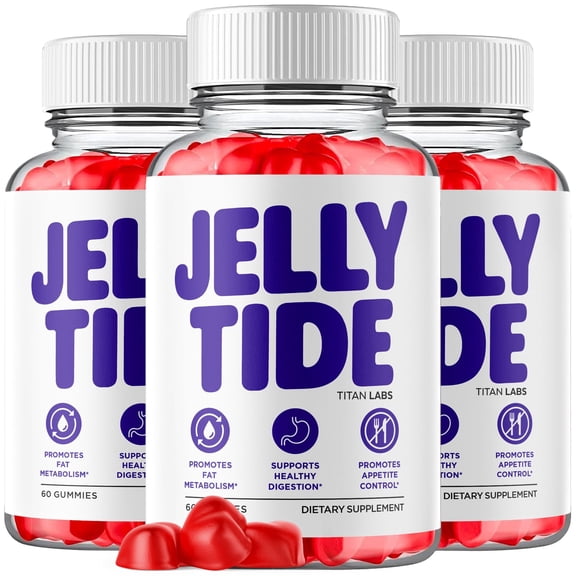 Jelly Tide Maximum Strength ACV Gummies Advanced Apple Cider Vinegar Supplement 1000MG Formula JellyTide 180 Gummies