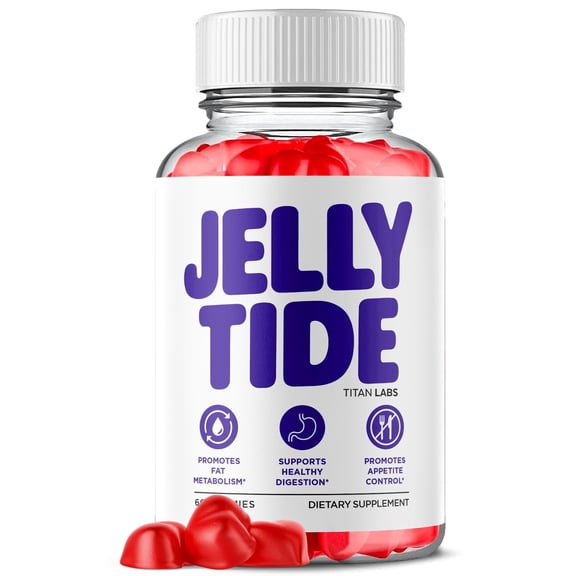 Jelly Tide Maximum Strength ACV Gummies Advanced Apple Cider Vinegar Supplement 1000MG Formula JellyTide 60 Gummies