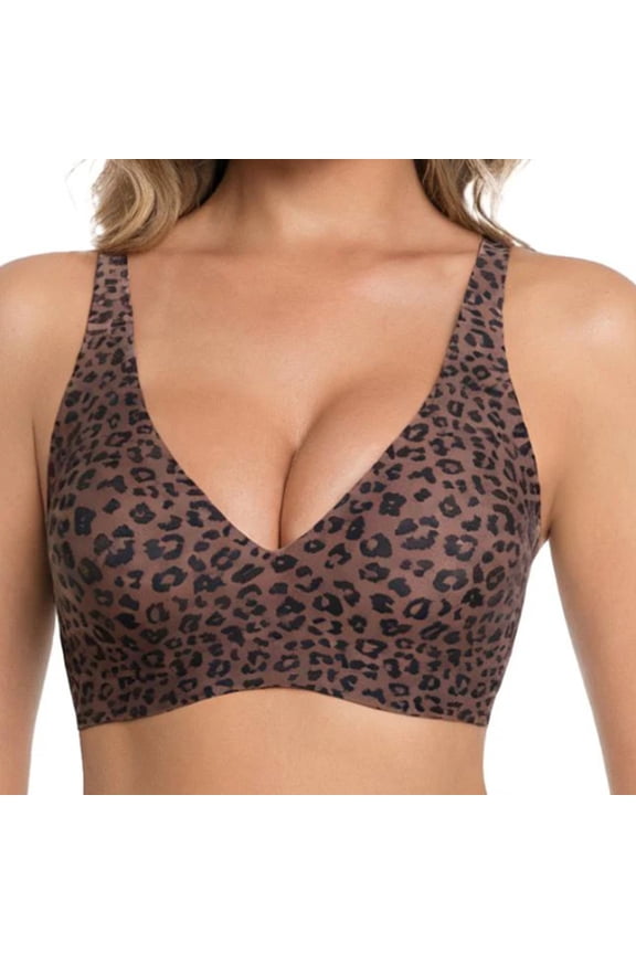 Jelly Wireless Womens Comfortable Wireless Bras - Push Up Seamless Bralette - Deep V Invisible T-Shirt Bra - Ultra-Soft Everyday Support Lingerie 2026
