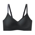 thumbnail image 1 of Jelly bras for women push up Bras for Women Supportive Wireless Push Up Bra Full Coverage No Underwear Seamless Plus Size for Older Women (Black,XXL), 1 of 5