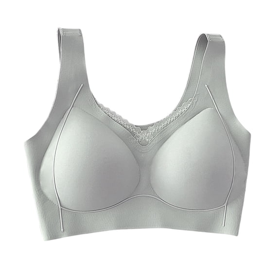 Jelly bras for women push up Wirefree Bras for Women Full Coverage No Underwire Everyday Bras Comfortable Sports Bras (Light Blue,XL)