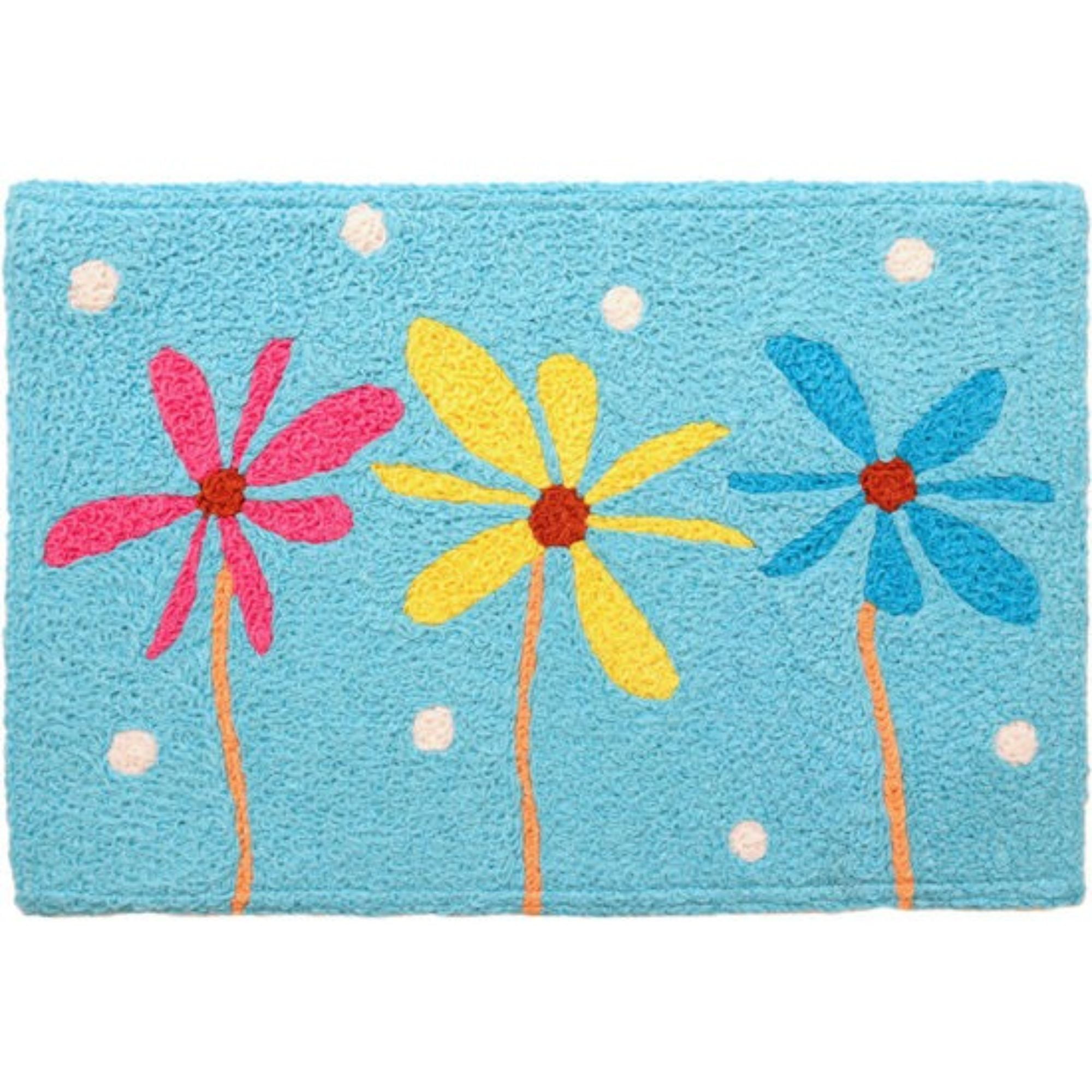 Homefires Rugs Homefires Rugs 1.5' x 2.5' Posies Floral Indoor Outdoor Area Throw Rug ...