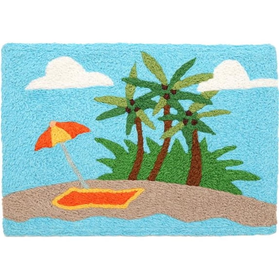 Jellybean JB-NP003 20 x 30 in. Lost Island Machine Washable Indoor & Outdoor Accent Rug