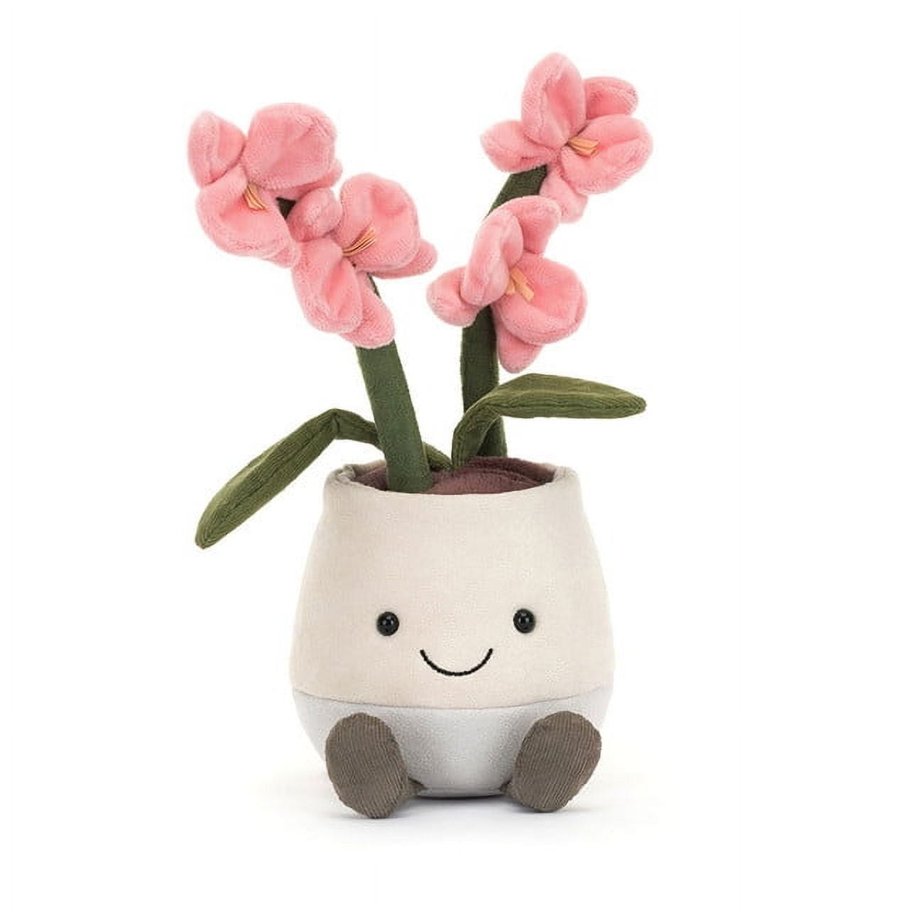 Jellycat 2025 Latest Amuseables Pink Orchid Plush Toys - Classic Children's Gift,Birthday And Holiday Gifts for Children And Women - Pink/9.84in