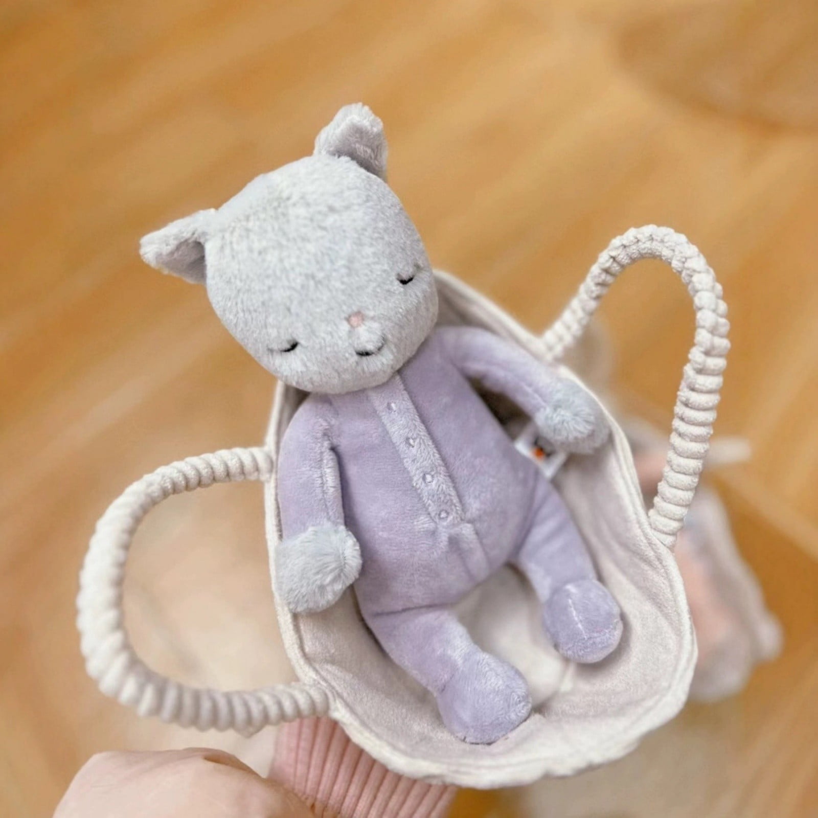 Jellycat 2025 Latest Plush Toys - Rock-a-Bye Kitten - Grey/7.87in ...