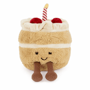 Jellycat Amuseables Birthday Cake Stuffed Toy, 6 inches | Dessert Plush | Birthday Gift