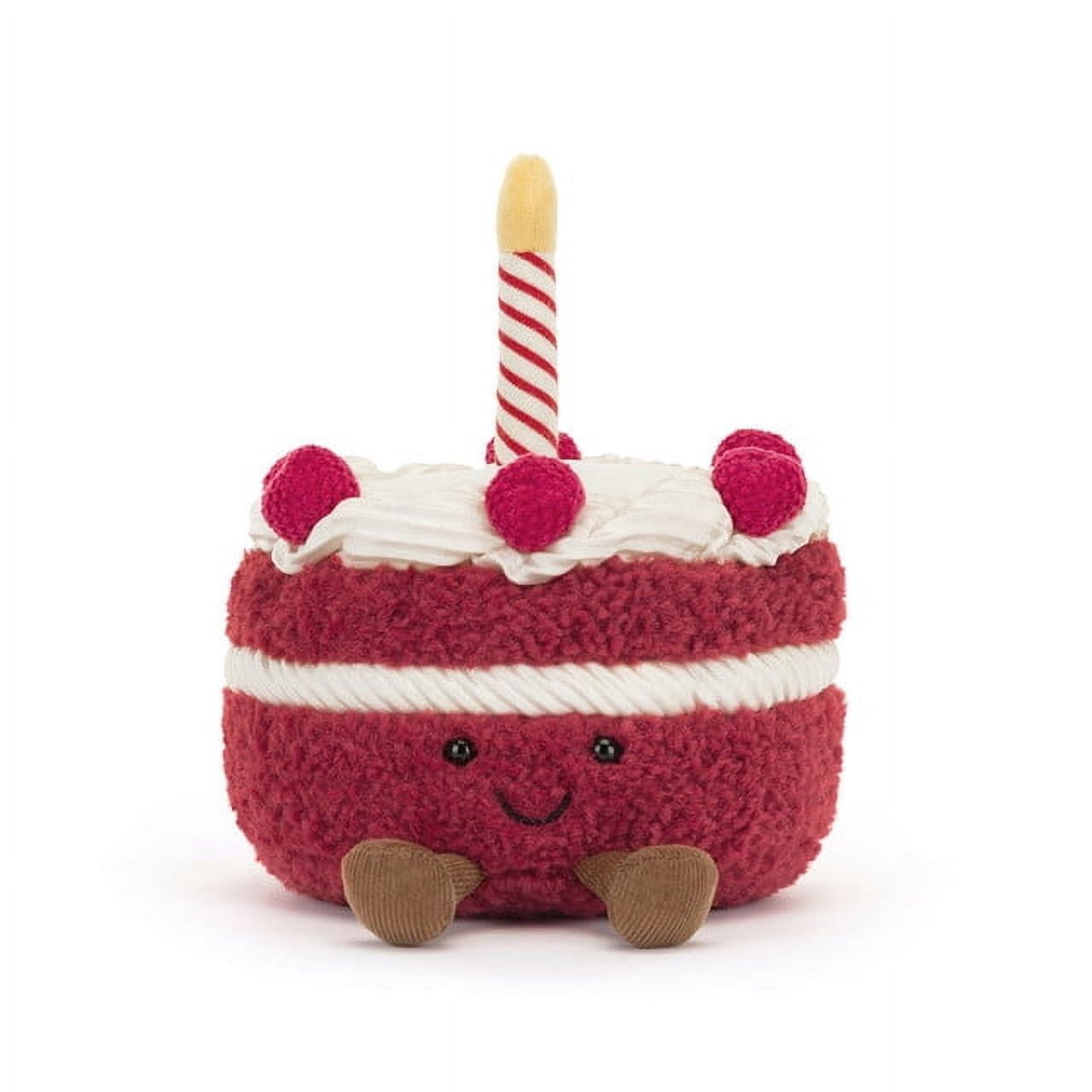 Jellycat Amuseables Cheri Cake 2025 Latest Plush Toys - Classic Children's Gift,Birthday And Holiday Gifts for Children And Women - Red/7.87in