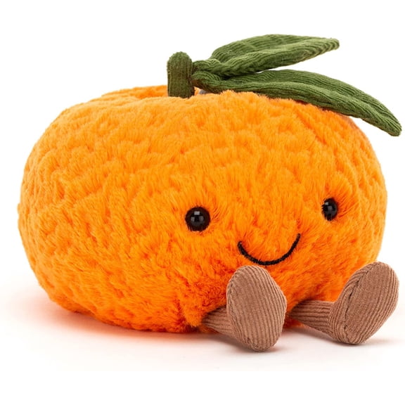 Jellycat Amuseables Clementine Stuffed Toy, Small 5 inches - Fruit Plush - Fun Gift Idea