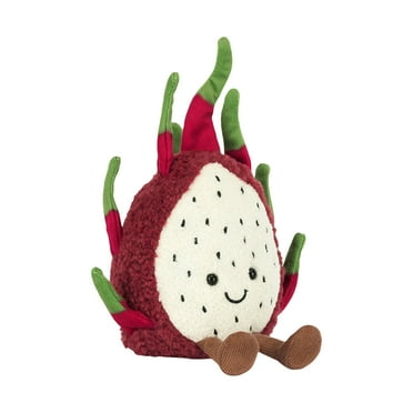 Jellycat Amuseables Dragon Fruit Stuffed Animal - Super Soft Plush Toy Shower Gift, Nursery Decor, Cute Fruit Design As Shown
