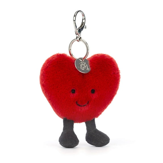 Jellycat Amuseables Heart Bag Charm, 5.91in - Heart - Shaped Bag - Hanging Plush