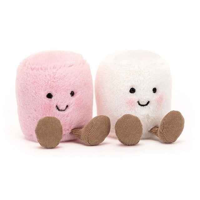 Jellycat Amuseables Pink & White Marshmallow Plush Squishy Soft