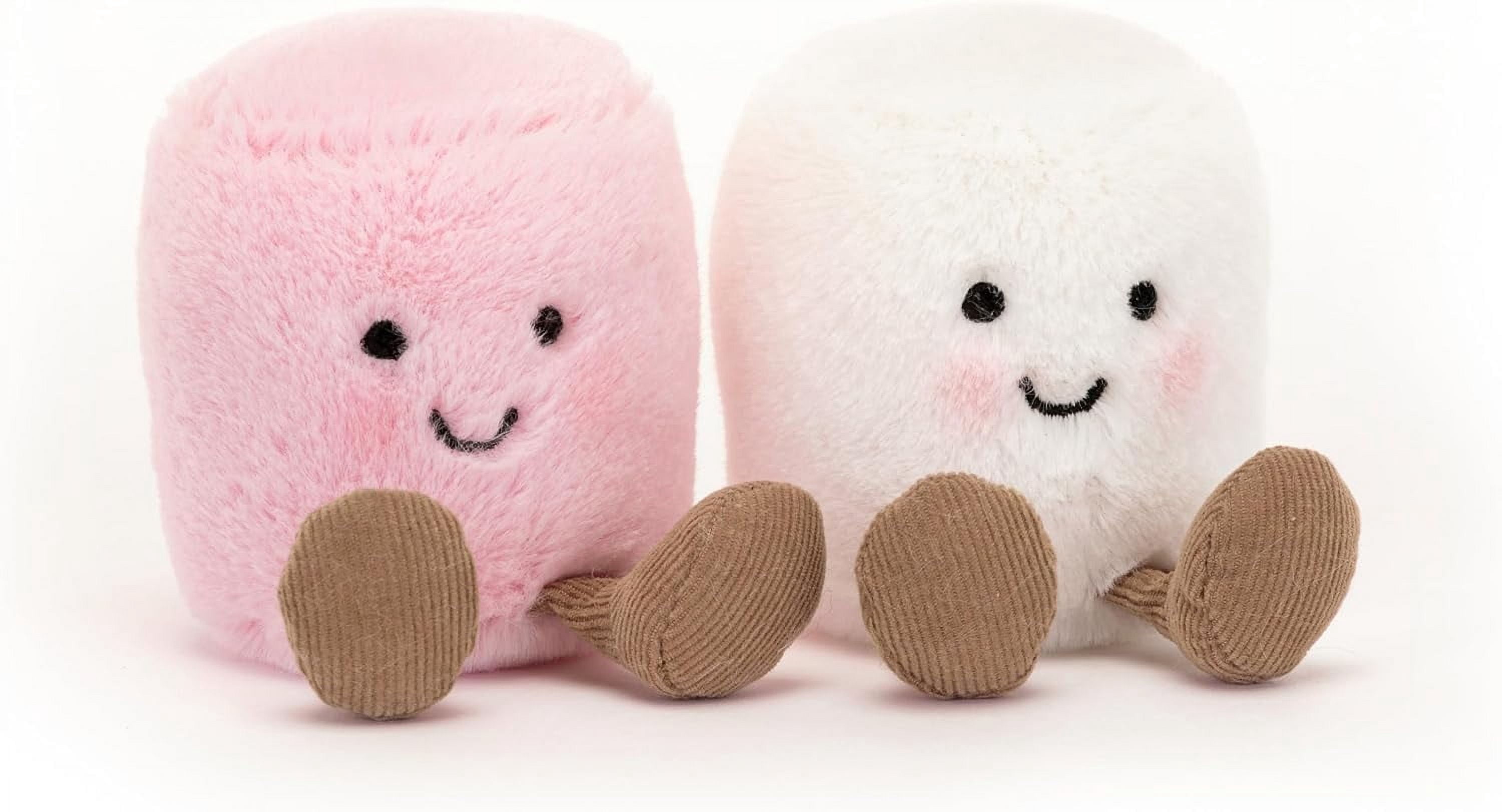 Jellycat Amuseables Pink and White Marshmallows Stuffed Toy, 3.5 inches