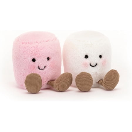 Jellycat Amuseables Pink and White Marshmallows Stuffed Toy, 3.5 inches