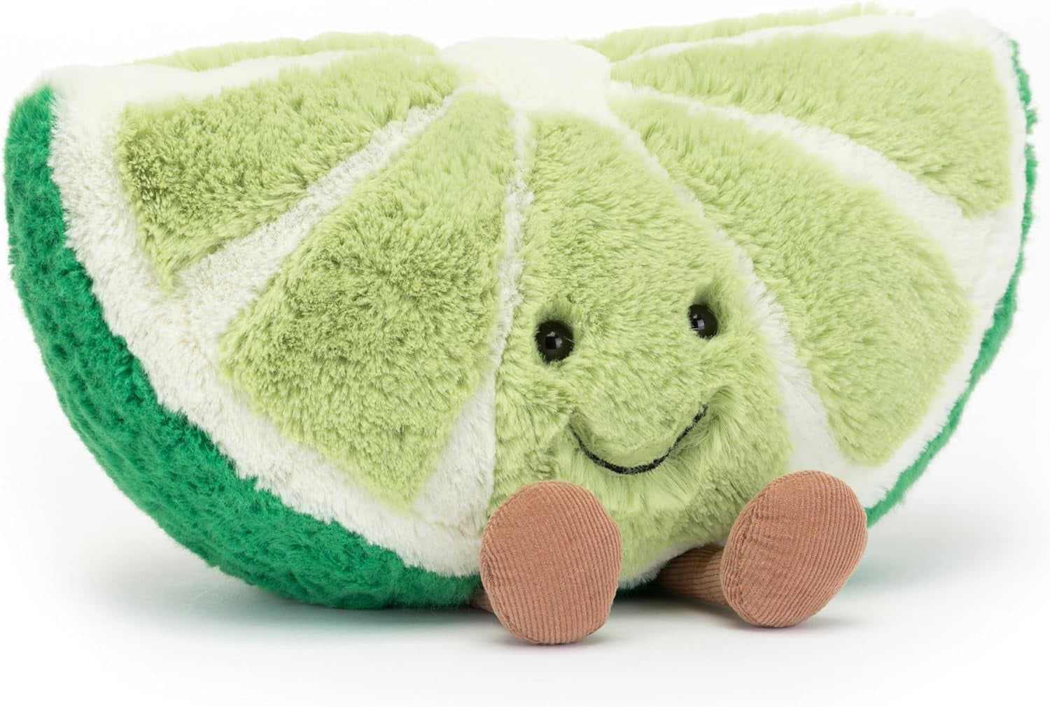 Jellycat Amuseables Slice of Lime Stuffed Toy, Jellycats 3.94 inches Plush Toy - Jelly cat Fruit Plush - Jelly-cat Slice of Lime Plush - Fun Gift Idea