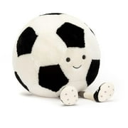Jellycat Amuseables Sports Football Plush Stuffed Soccer Ball, Soft Collectible Sports Gift for Fans, Game Room Decor, Team-Themed Accessory Sports Fan Gifts - Amuseables Sports Football