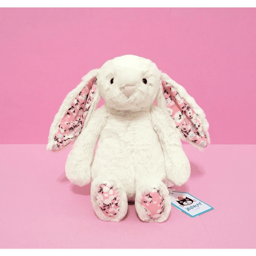 Jellycat BASHFUL LUXE BUNNY AZURE 31cm 25th anniversary Med brand new ...
