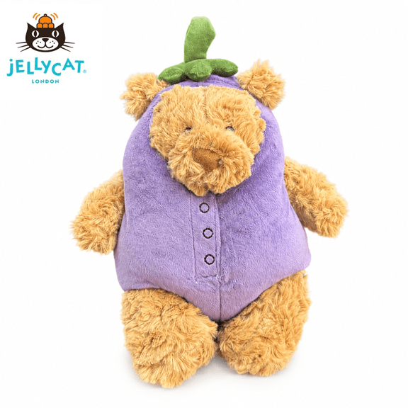 Jellycat Bartholomew Bear Eggplant