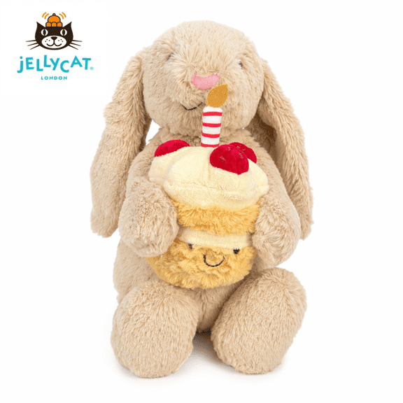 Jellycat Bashful Beige Bunny 'Birthday'