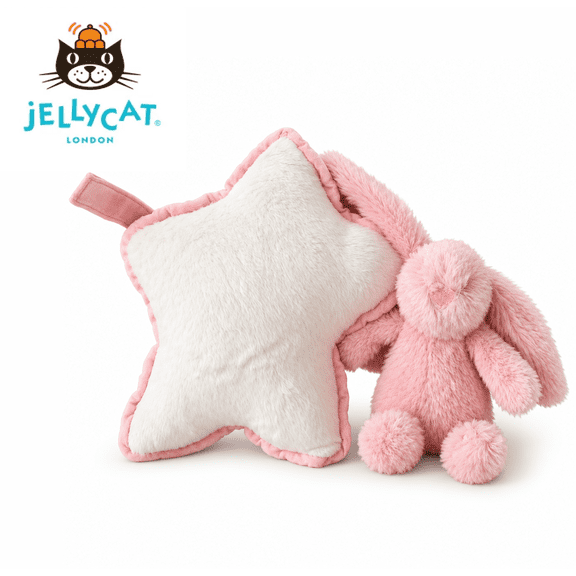 Jellycat Bashful Blush Bunny Musical Pull